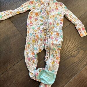 Posh Peanut Ice Cream Print Footed One-Piece